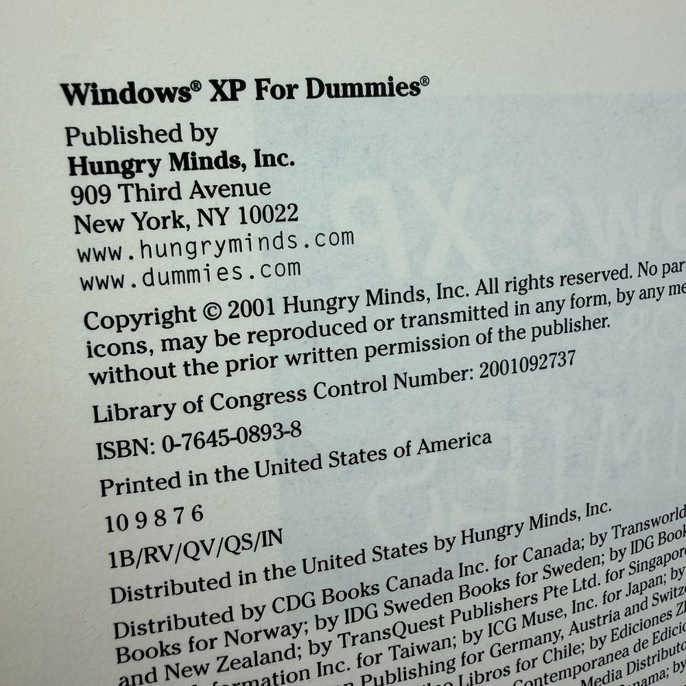 Windows XP For Dummies Andy Rathbone Paperback Reference Book 2001 0764508938 - Picture 4 of 8